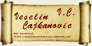 Veselin Čajkanović vizit kartica